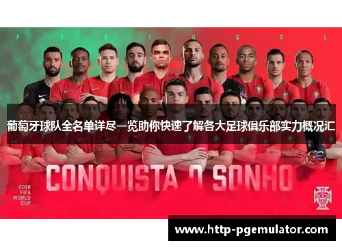 葡萄牙球队全名单详尽一览助你快速了解各大足球俱乐部实力概况汇